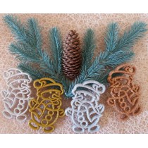 Різьблена ялинкова прикраса "Сніговик" в асортименті